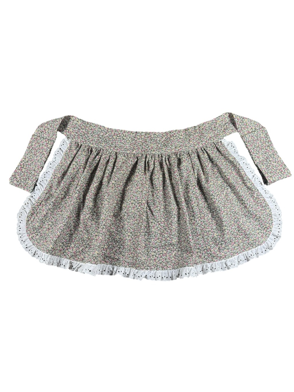 Handmade Cottage Core Vintage waist tie apron OS fits most floral pre-owned